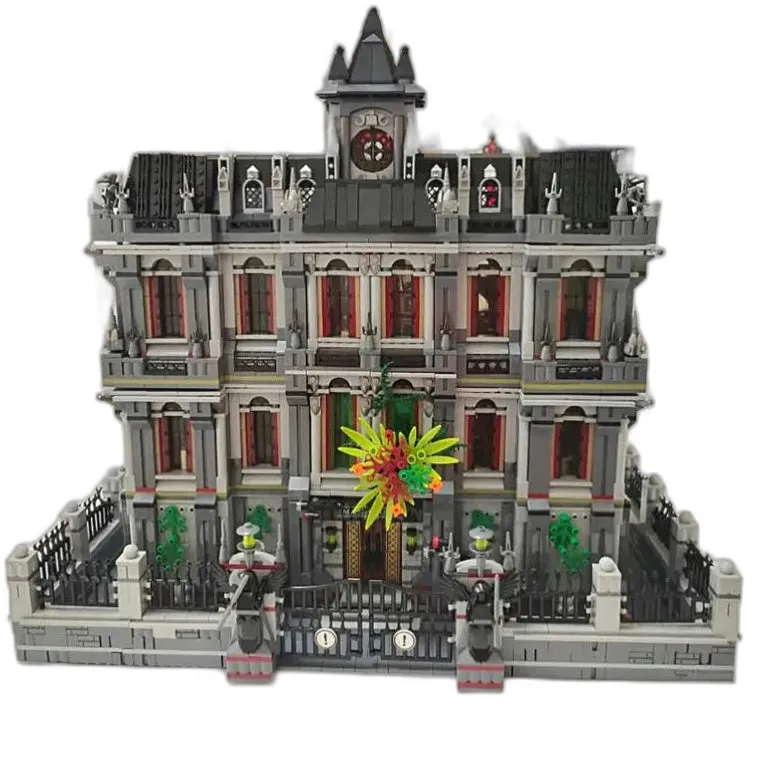 3 Level Lunatic Mad House Lunatic Asylum Hospital Modular City Building Blocks Set with Lighting | General Jim's Toys