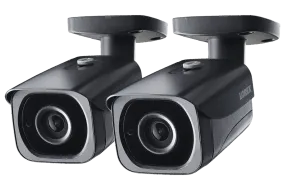 4K Ultra HD Resolution 8MP Outdoor IP Camera, 200ft Night Vision (2-pack)
