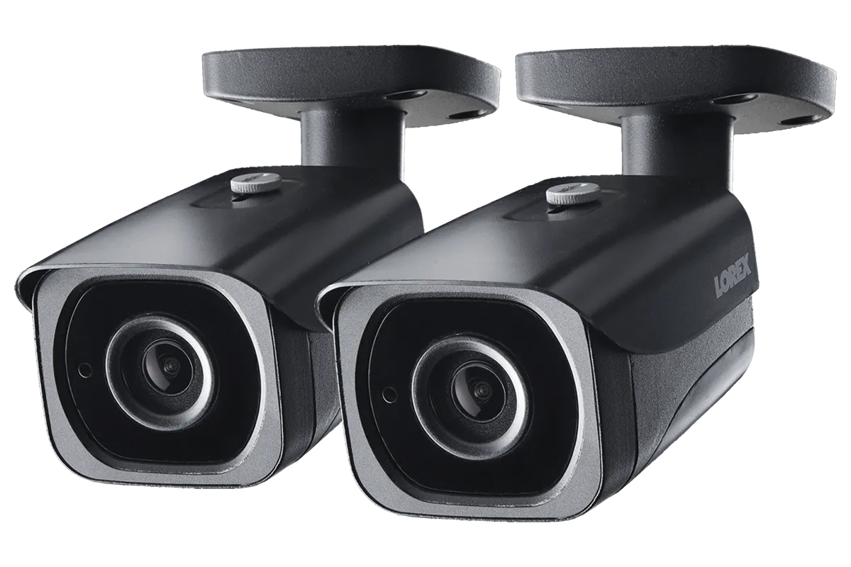 4K Ultra HD Resolution 8MP Outdoor IP Camera, 200ft Night Vision (2-pack)