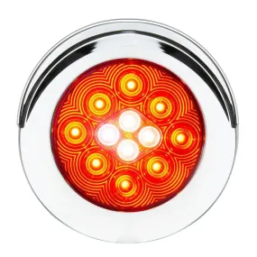 4" FLEET COMBO LED TAIL & BACKUP LIGHT 9 RED/4 WHITE FLANGE W/CR. V-BEZEL