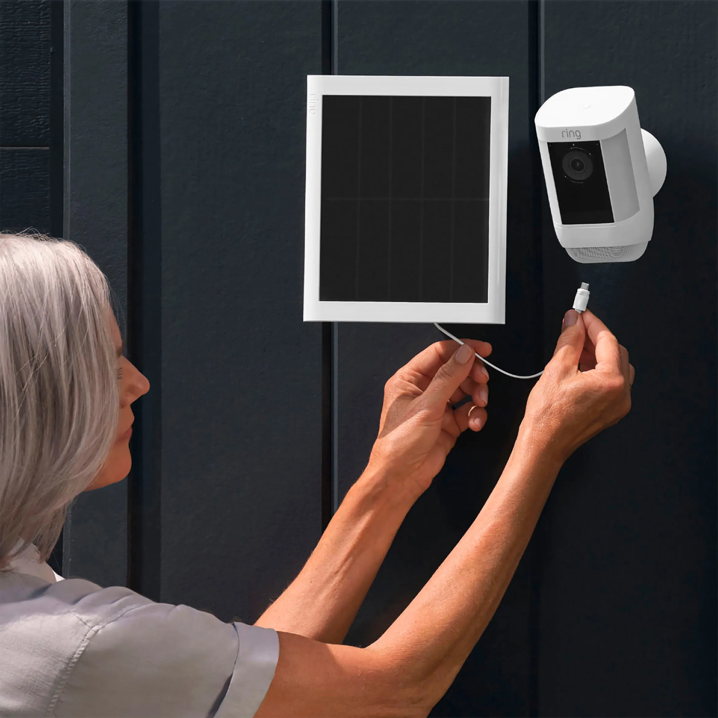 4W Solar Panel for Select Ring Security Cameras - White