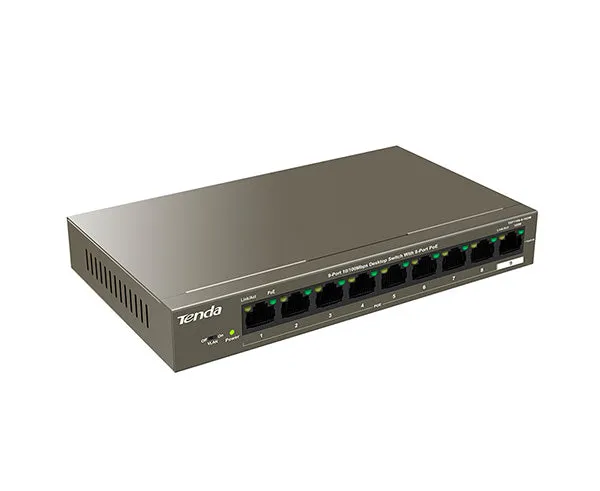 9-Port Fast Unmanaged Switch With 8-Port PoE