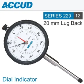 ACCUD DIAL INDICATOR FLAT BACK 20MM AC229-020-12