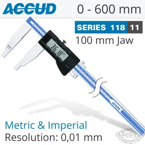 ACCUD DIG. CALIPER 600MM 0.05MM ACC. S/STELL 0.01MM RES. AC118-024-11