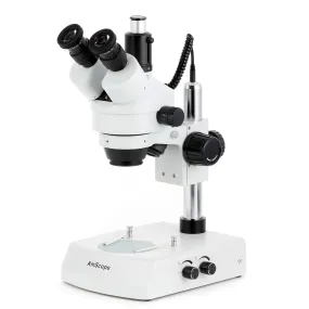 AmScope SM-2 Series Simul-Focal Zoom Trinocular Stereo Microscope with Dual Halogen Lights and Optional Digital Camera