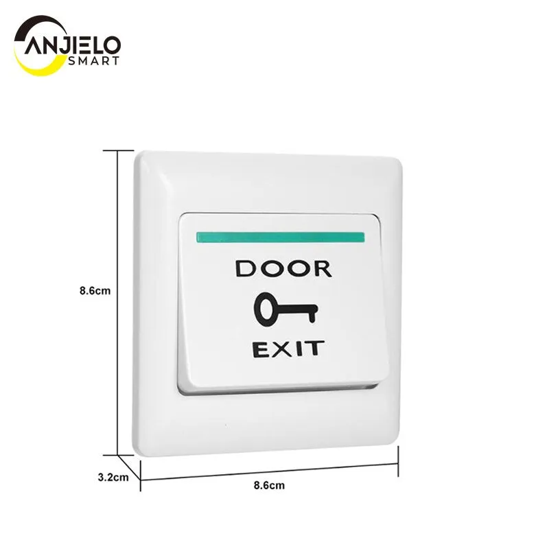 AnjielaSmart Door Exit Push Button release Switch automatically restoration for access control system normal open signal