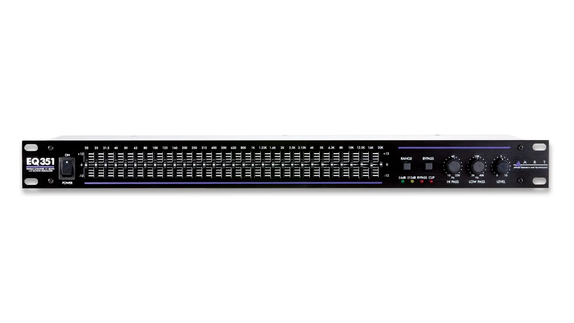 ART EQ351 - Single Channel 31-Band 1/3 Octave Graphic Equalizer
