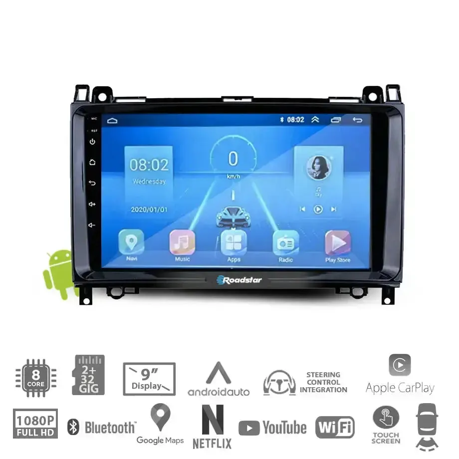 Benz W906 Sprinter (06-12) - 9 Inch Roadstar Android Entertainment & GPS System