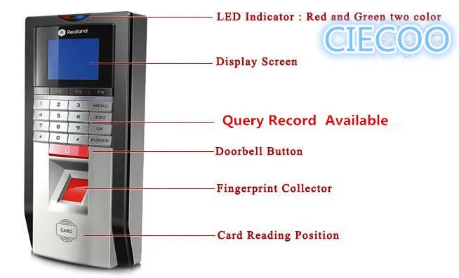 Biometric Fingerprint Access Control Attendance Machine Digital Electric RFID Reader Scanner Sensor Code System For Door Lock