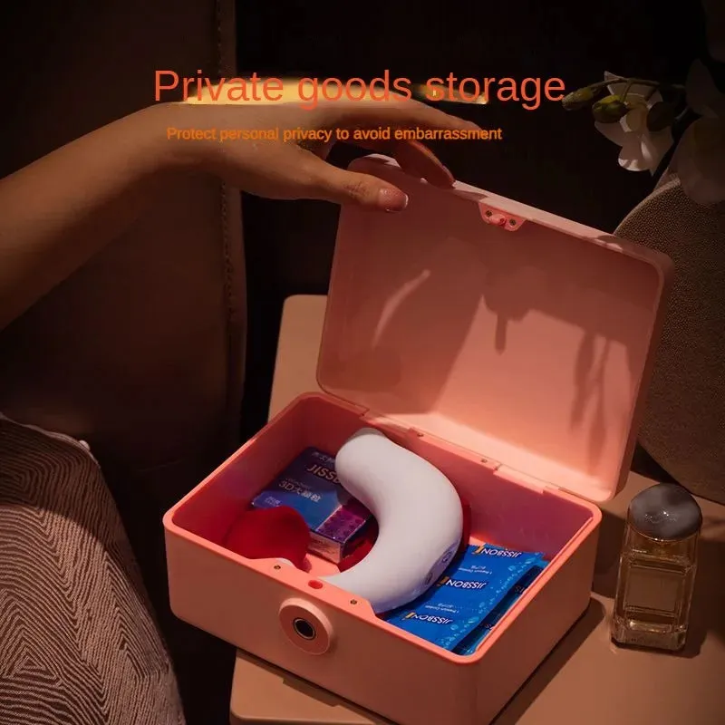 Biometric Fingerprint Safe Box Mini Safe Money Cash Jewelry Security Storage Box Household File Secret Hidden Safe Cosmetic Box