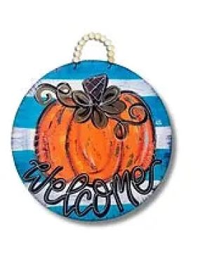 Blue Pumpkin "Happy Fall" Door Hanger