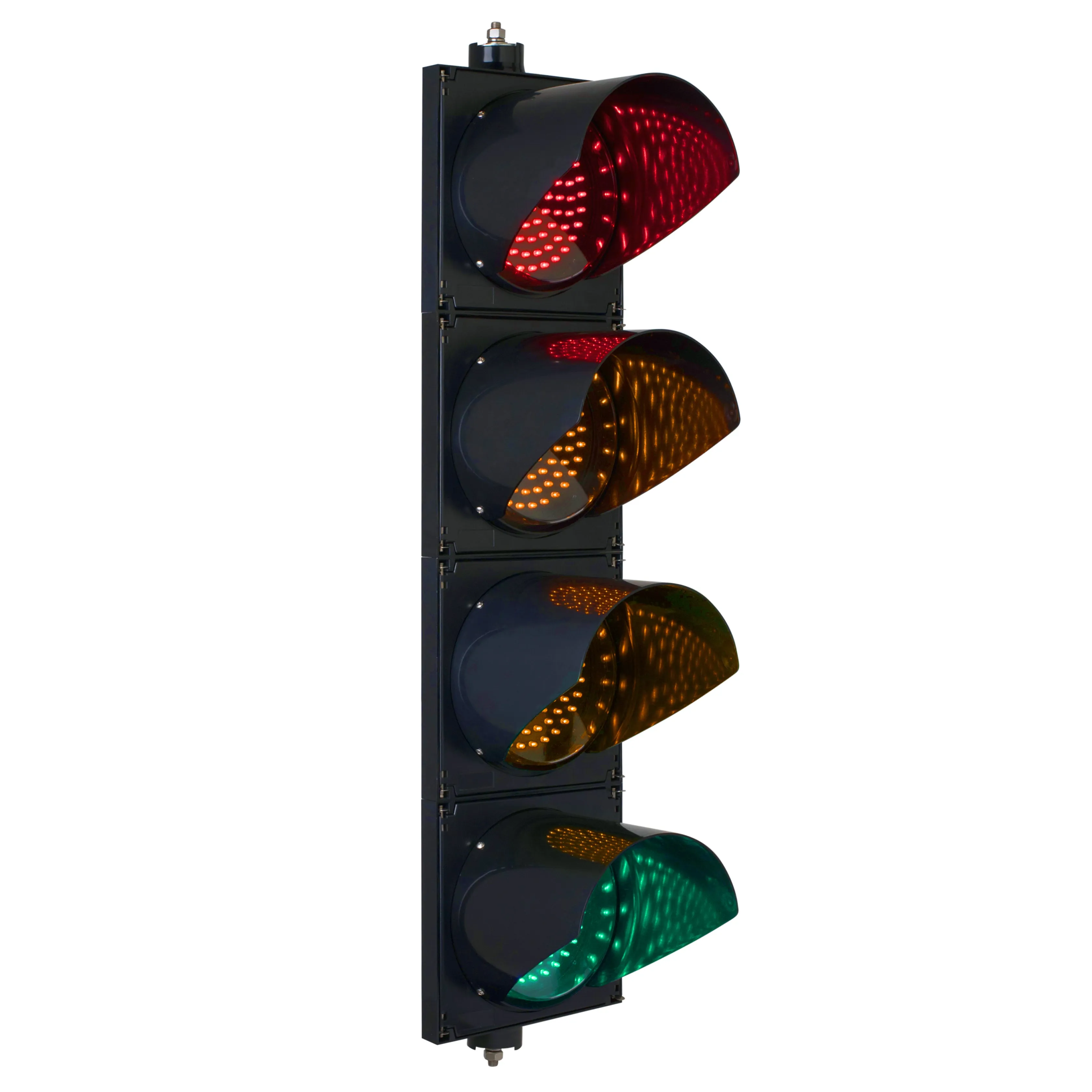BNR 4 Aspect 200mm LED Traffic Lights 12-24VDC or 85-265VAC - Arrows and Colours