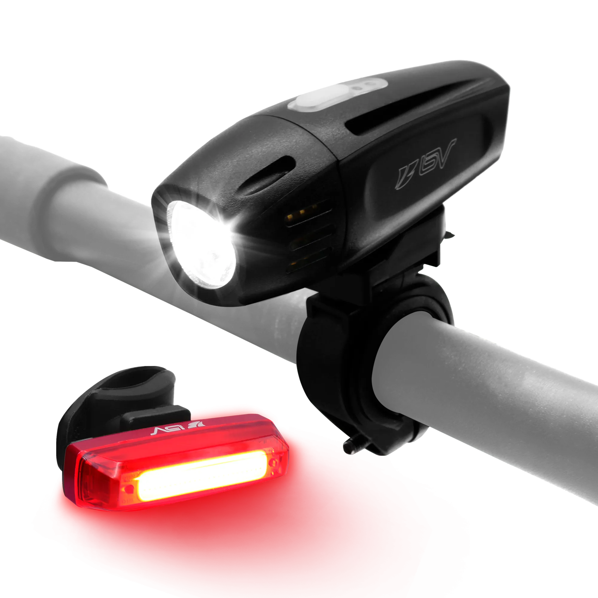 BV 300 Lumen Rechargeable Bike LED Headlight Set, IP44 Water Resistant | BV-L819