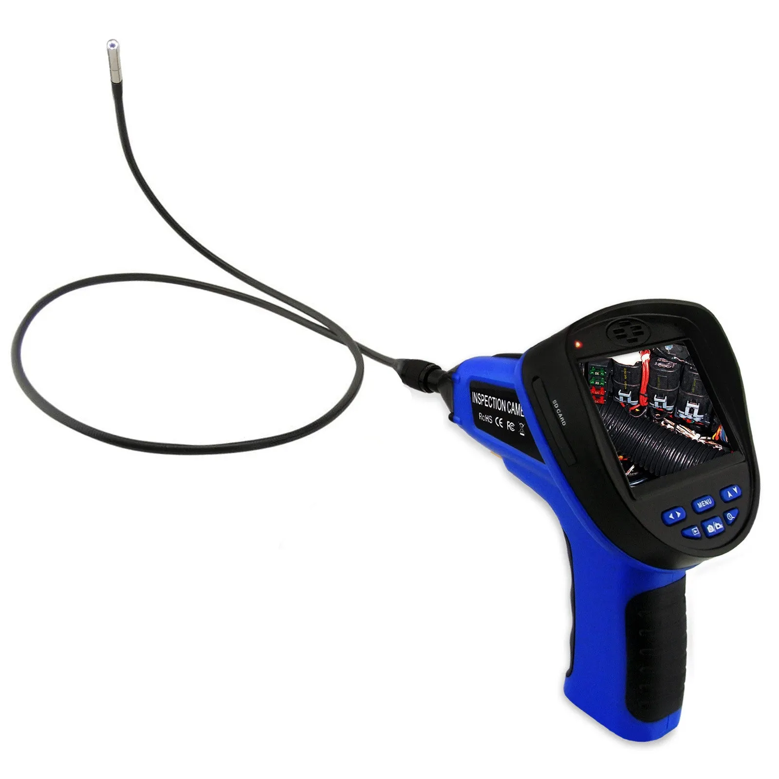 C0599E-5530L1 Industrial 3.5inch LCD 5.5mm Camera Video Inspection 6 LED Lights Borescope Endoscope