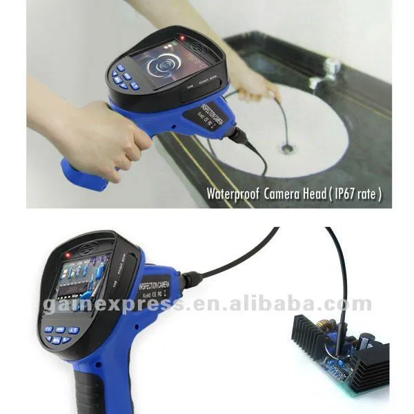C0599E_1M_8.5mm Industrial 3.5" Endoscope 8.5mm dia. Video & Sound Recording Borescope w/ Mic SD 2GB