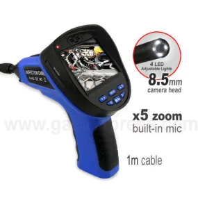 C0599E_1M_8.5mm Industrial 3.5" Endoscope 8.5mm dia. Video & Sound Recording Borescope w/ Mic SD 2GB