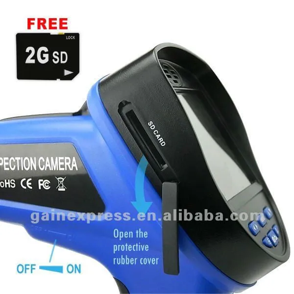 C0599E_1M_8.5mm Industrial 3.5" Endoscope 8.5mm dia. Video & Sound Recording Borescope w/ Mic SD 2GB