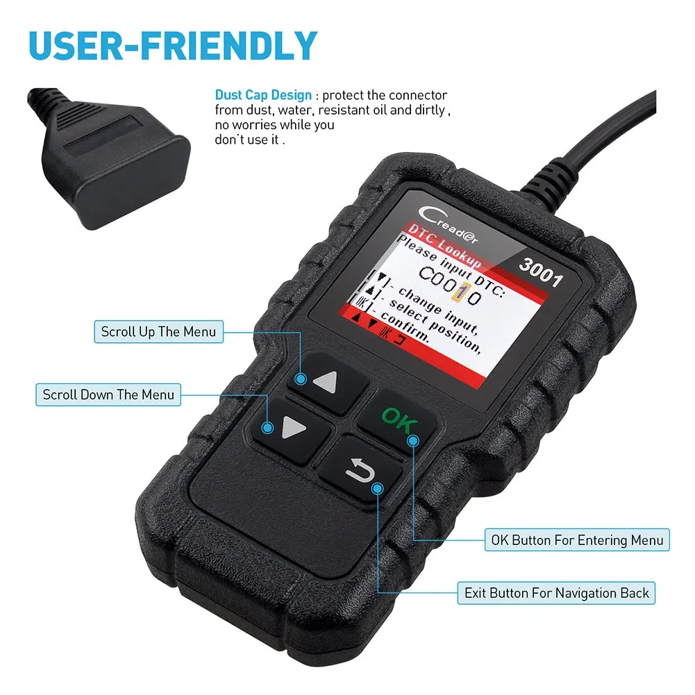 Car Full Function Car  Code  Reader Colorful Lcd Display X431