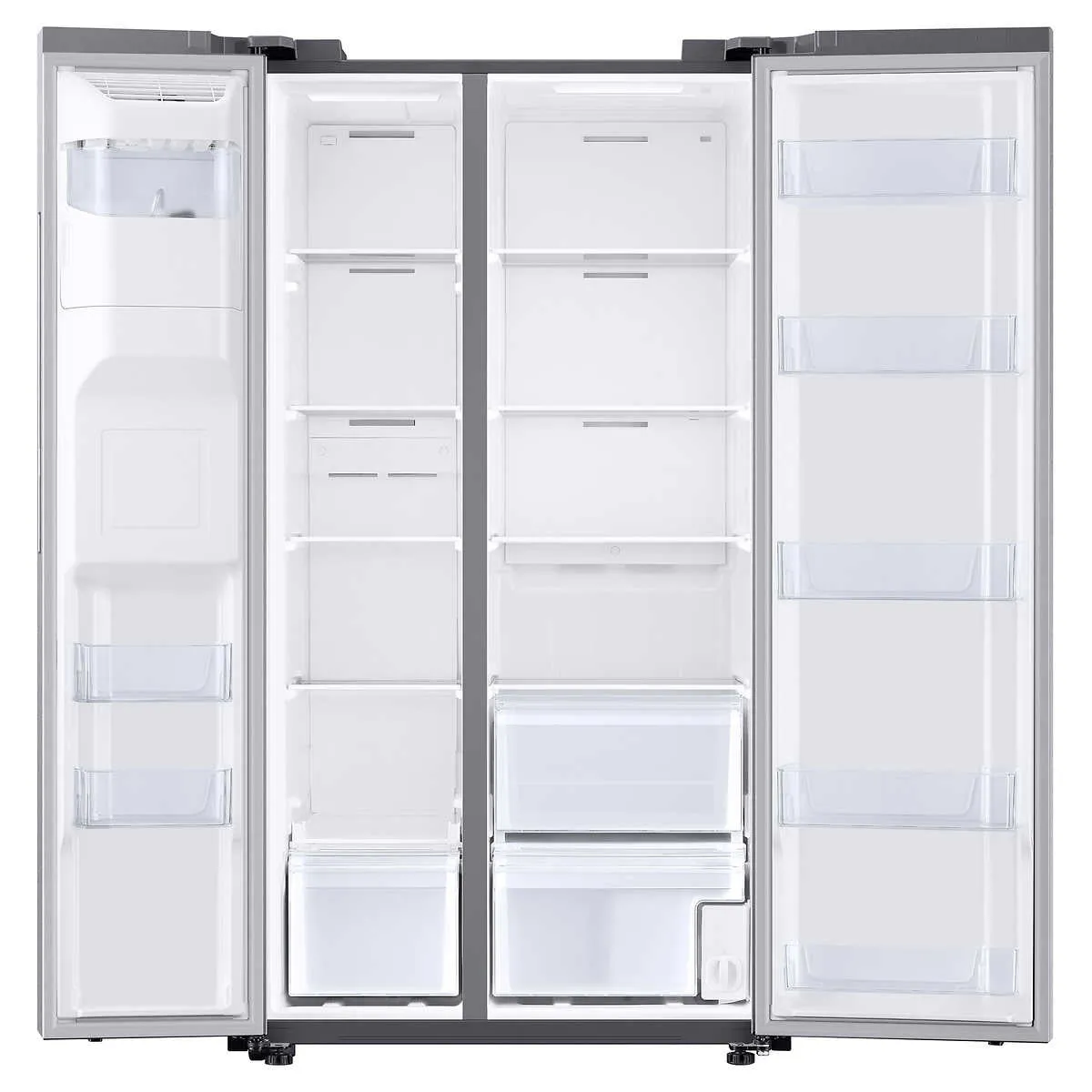 **CLEARANCE** SAMSUNG 22 cu. ft. Counter Depth Side-by-Side Refrigerator in Stainless Steel (RS22T5201SR/AA)