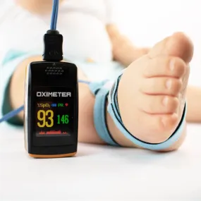 Creative PC-60E Finger Pulse Oximeter With Additional Paediatric Additional Neonatal/Infant Foot Velcro Wrap Sensor - CLEARANCE