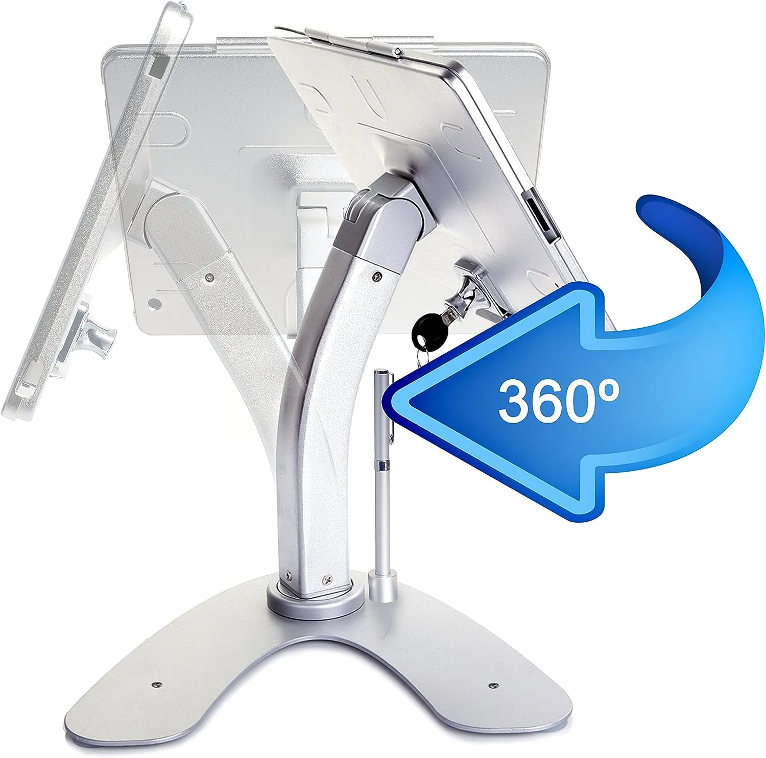 CTA Dual Security Kiosk Stand With Locking Case And Cable