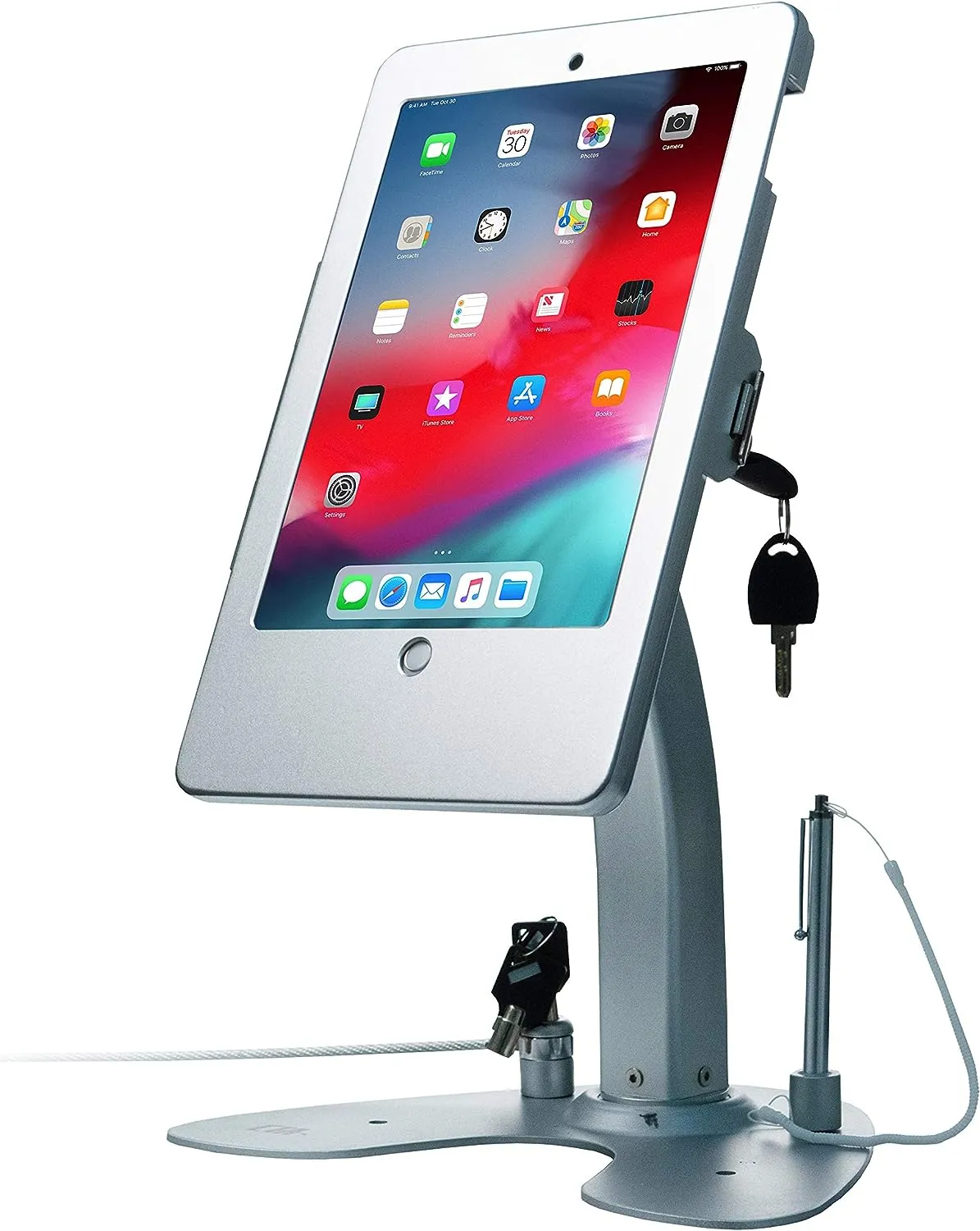 CTA Dual Security Kiosk Stand With Locking Case And Cable