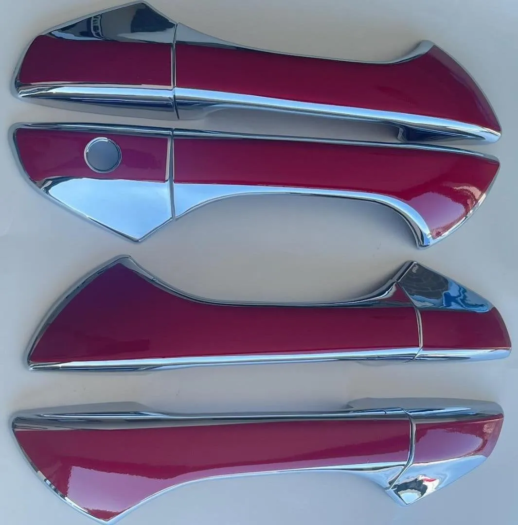 Custom Black OR Chrome Door Handle Overlays / Covers For 2008 - 2012 Honda Accord