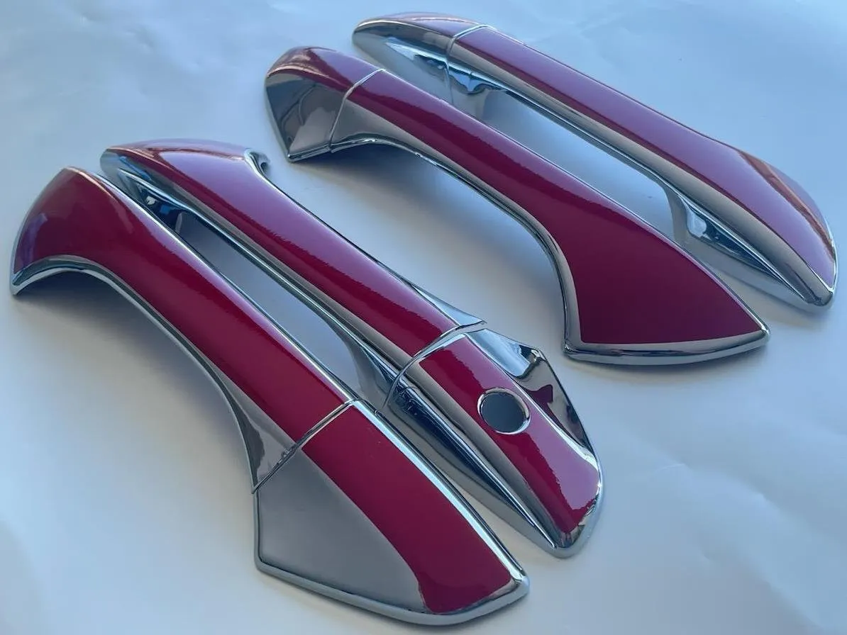 Custom Black OR Chrome Door Handle Overlays / Covers For 2008 - 2012 Honda Accord