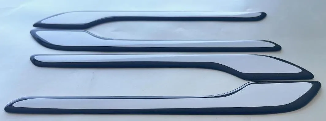 Custom Black OR Chrome Door Handle Overlays / Covers For 2017 - 2024 Tesla Model 3