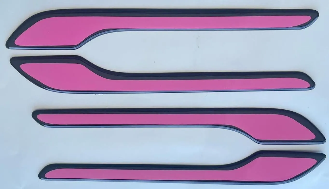 Custom Black OR Chrome Door Handle Overlays / Covers For 2017 - 2024 Tesla Model 3