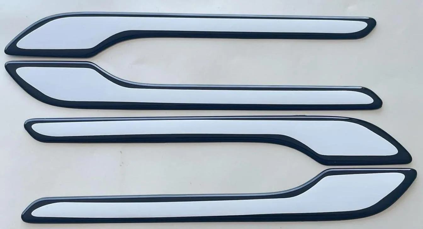 Custom Black OR Chrome Door Handle Overlays / Covers For 2017 - 2024 Tesla Model 3