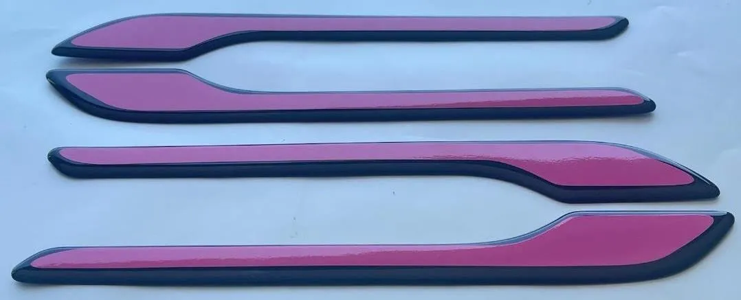 Custom Black OR Chrome Door Handle Overlays / Covers For 2017 - 2024 Tesla Model 3
