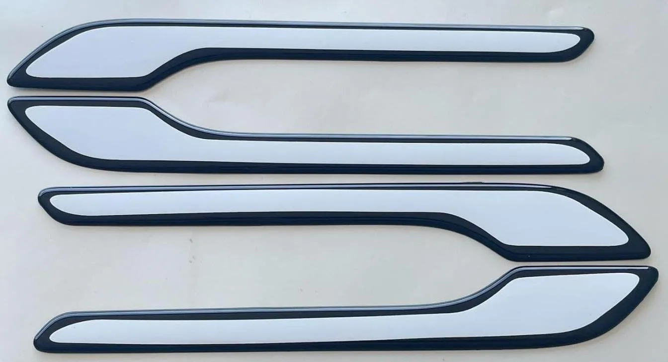 Custom Black OR Chrome Door Handle Overlays / Covers For 2020 - 2024 Tesla Model Y