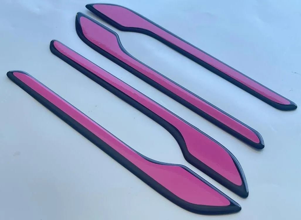 Custom Black OR Chrome Door Handle Overlays / Covers For 2020 - 2024 Tesla Model Y