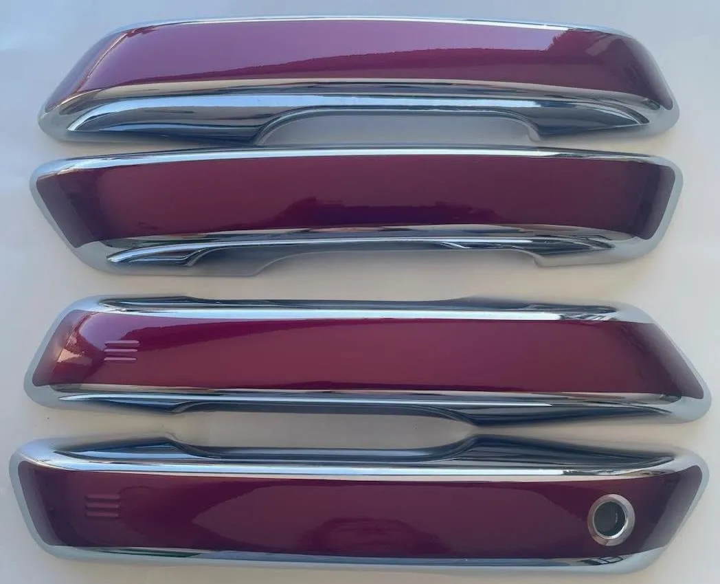 Custom Black OR Chrome Door Handle Overlays / Covers For 2021 - 2025 Jeep Grand Cherokee "L"