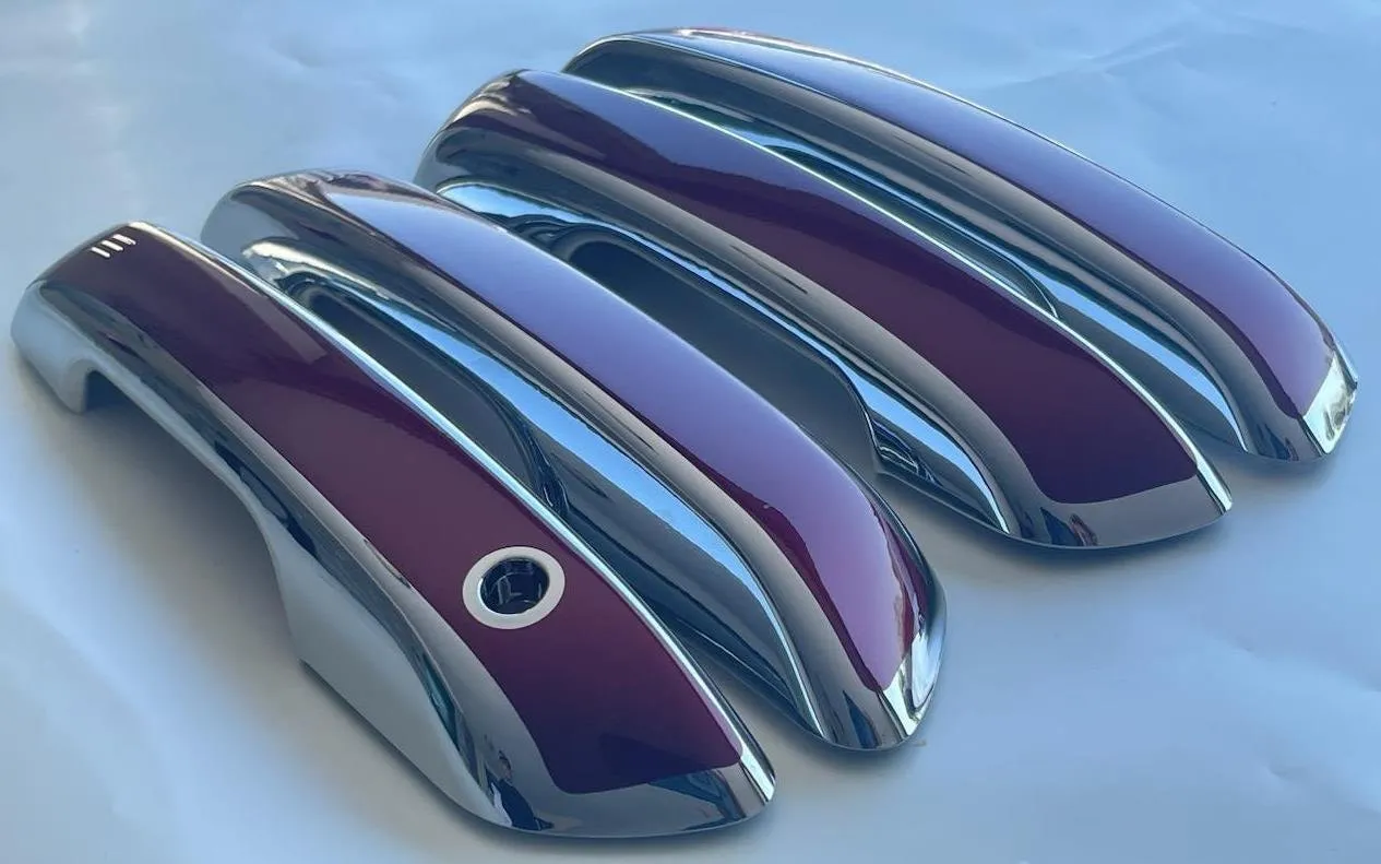 Custom Black OR Chrome Door Handle Overlays / Covers For 2021 - 2025 Jeep Grand Cherokee "L"