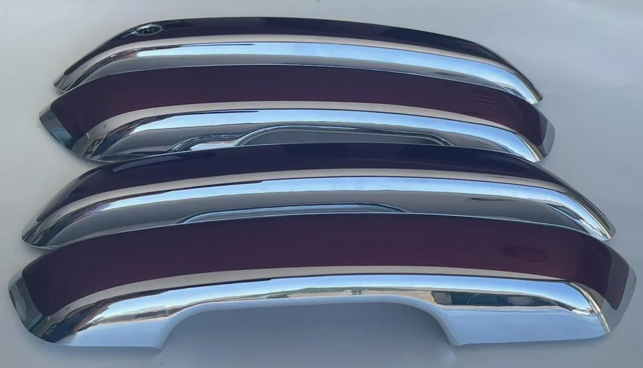 Custom Black OR Chrome Door Handle Overlays / Covers For 2021 - 2025 Jeep Grand Cherokee "L"