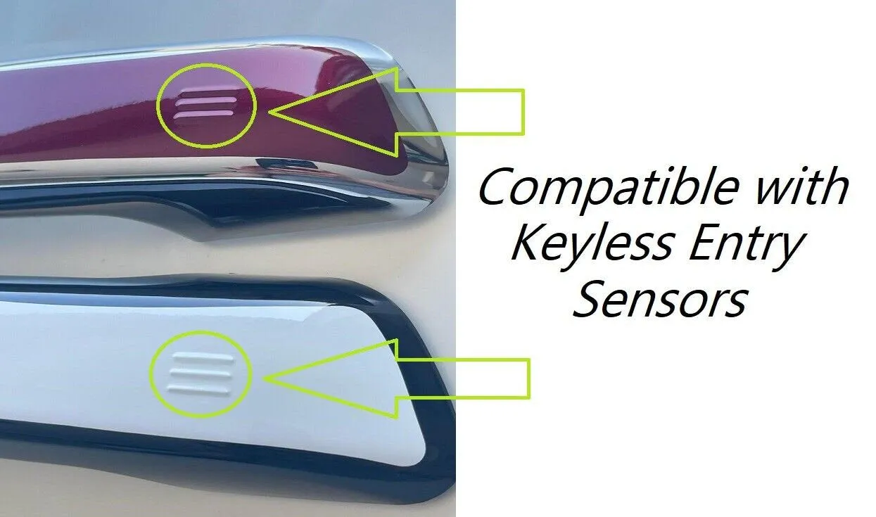 Custom Black OR Chrome Door Handle Overlays / Covers For 2021 - 2025 Jeep Grand Cherokee "L"