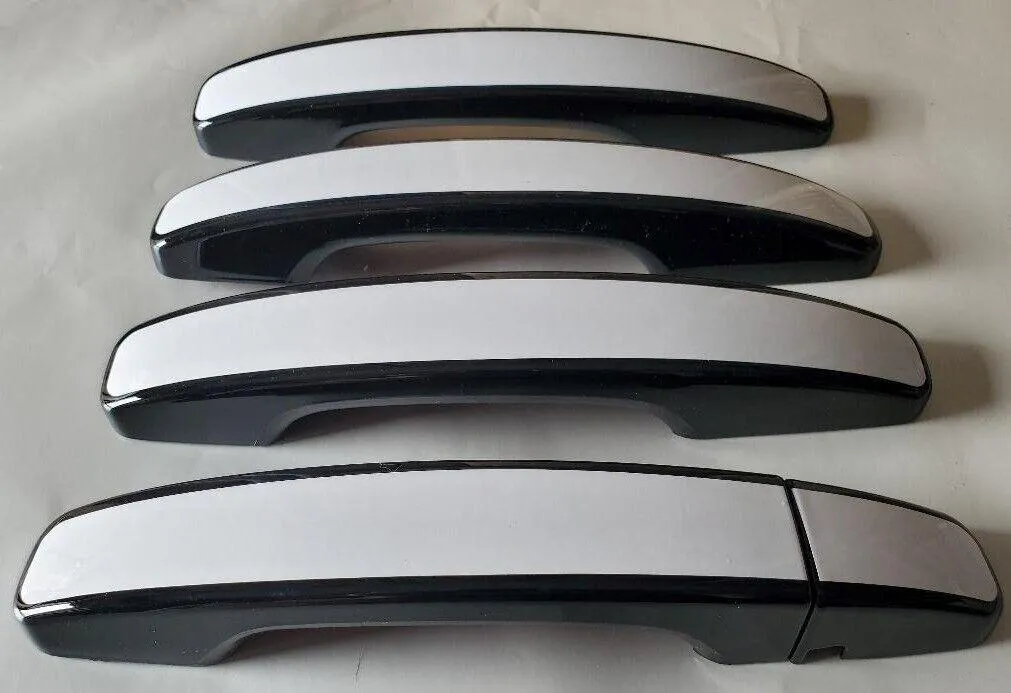 Custom Black OR Chrome Door Handle Overlays / Covers For the 2020 - 2025 Kia Soul -- You Choose the Middle Color Insert