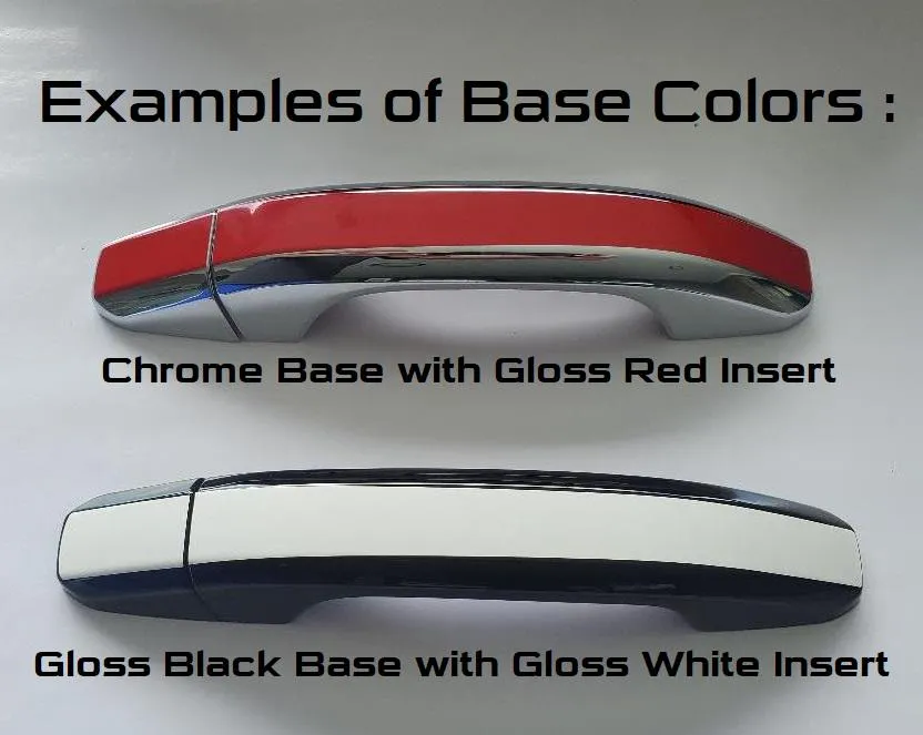 Custom Black OR Chrome Door Handle Overlays / Covers For the 2020 - 2025 Kia Soul -- You Choose the Middle Color Insert