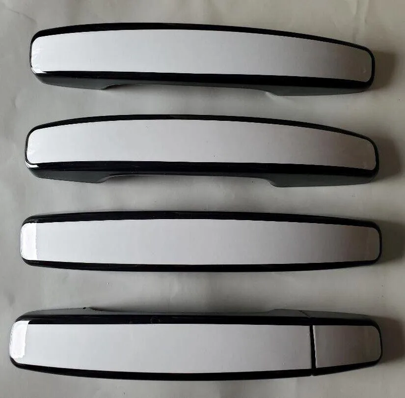 Custom Black OR Chrome Door Handle Overlays / Covers For the 2020 - 2025 Kia Soul -- You Choose the Middle Color Insert