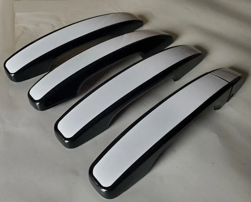 Custom Black OR Chrome Door Handle Overlays / Covers For the 2020 - 2025 Kia Soul -- You Choose the Middle Color Insert