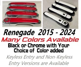 Custom Car Door Handle Overlays / Covers For the 2015 - 2024 Jeep Renegade
