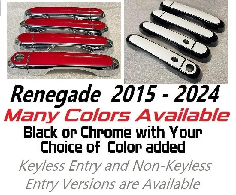 Custom Car Door Handle Overlays / Covers For the 2015 - 2024 Jeep Renegade