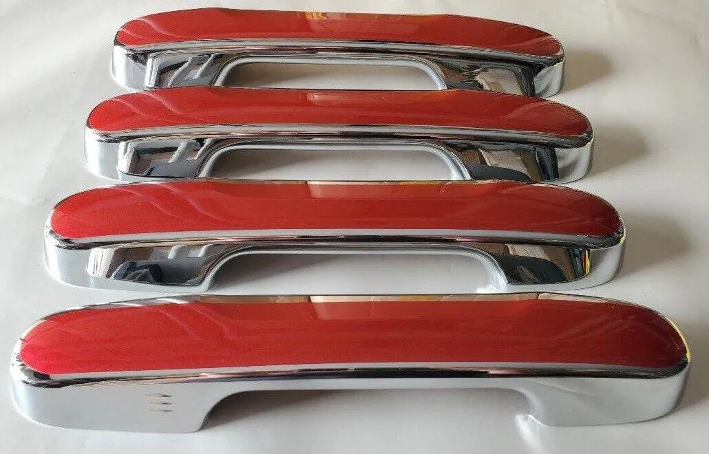 Custom Chrome or Black Door Handle Overlays For the 2023 - 2024 Honda Pilot - You Choose the Color of the Middle Insert