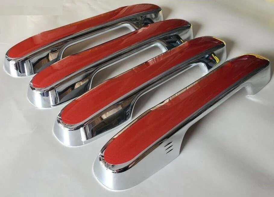 Custom Chrome or Black Door Handle Overlays For the 2023 - 2024 Honda Pilot - You Choose the Color of the Middle Insert