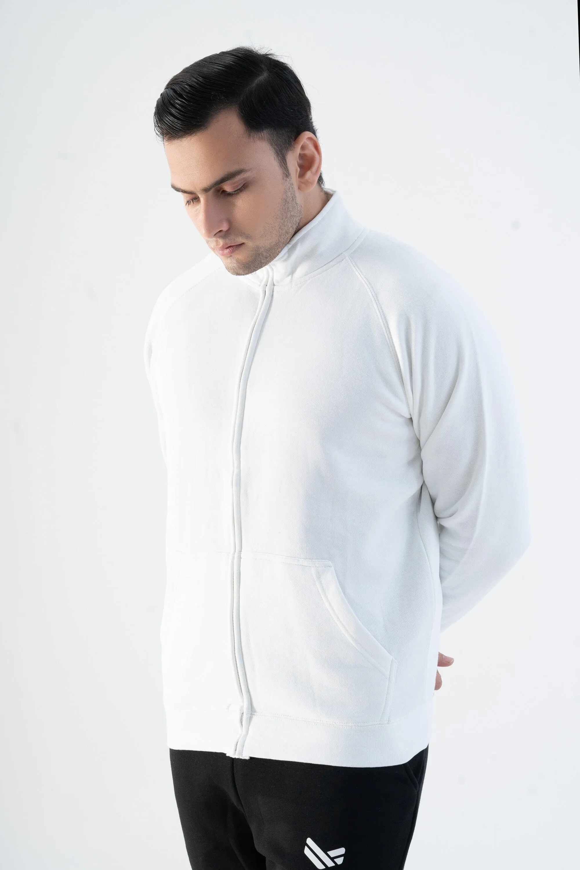 Cut Label Men's High Collar Fleece Minor Fault Zipper Jacket