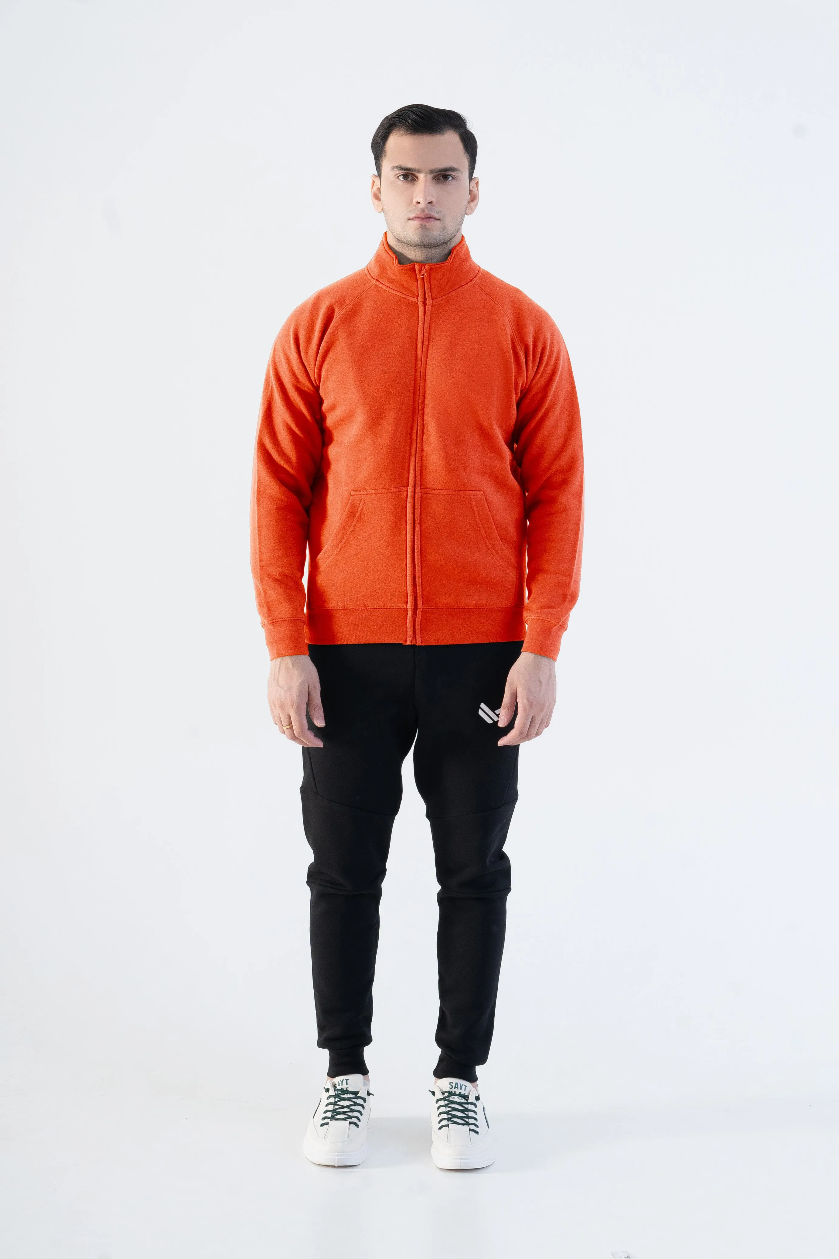 Cut Label Men's High Collar Fleece Minor Fault Zipper Jacket