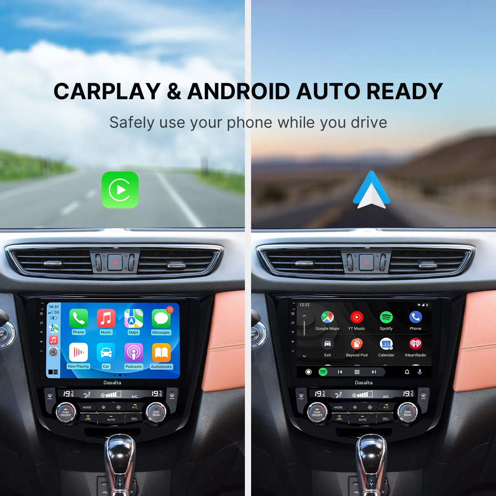 Dasaita Vivid13 Car Stereo for Nissan X-Trail Qashqai Rogue 2014-2020 Wireless Carplay & Android Auto Car Radio | Qualcomm 665 | 10.2" QLED Screen | Wifi 4G LTE | 8G 256G|SWC|GPS Navigation Head unit|DTS| Optical Output