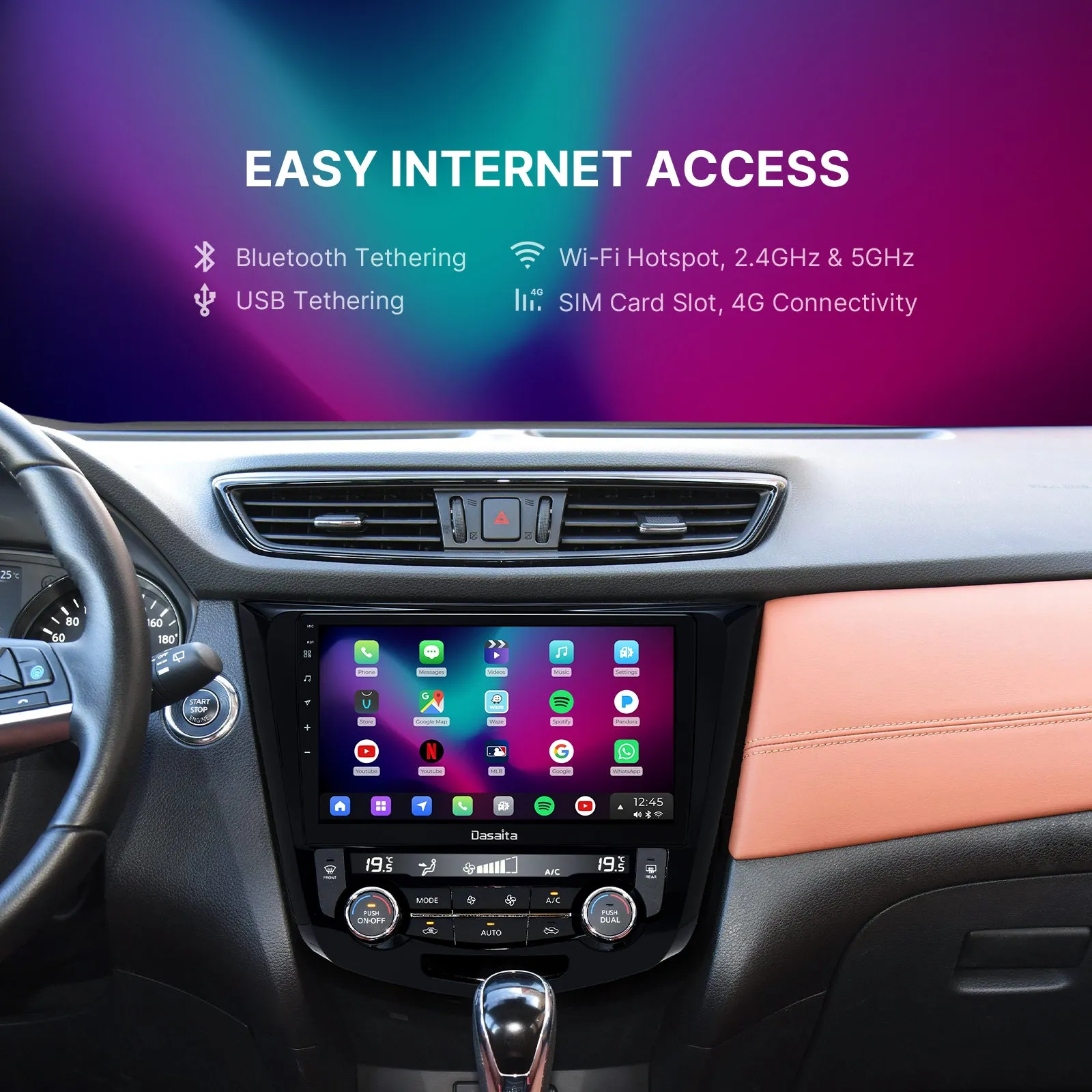 Dasaita Vivid13 Car Stereo for Nissan X-Trail Qashqai Rogue 2014-2020 Wireless Carplay & Android Auto Car Radio | Qualcomm 665 | 10.2" QLED Screen | Wifi 4G LTE | 8G 256G|SWC|GPS Navigation Head unit|DTS| Optical Output